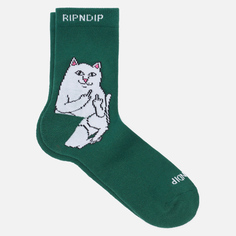 Носки RIPNDIP Lord Nermal Mid, цвет зелёный, размер 40-46 EU