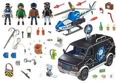 Игровые наборы Playmobil Игровой набор Погоня на вертолете за беглецами в фургоне