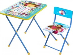 Детские столы и стулья Ника Набор мебели Маша и Медведь (стол+стул клеенка) Nika
