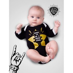 Боди, песочники, комбинезоны AmaroBaby Боди длинный рукав Rock Baby 02 Rock Star