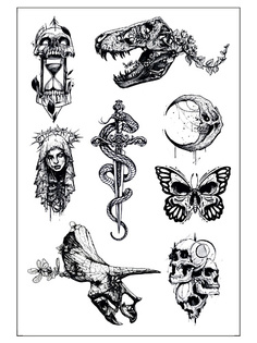 Временные татуировки PAW FACTORY Временные переводные татуировки для тела