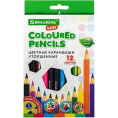 Цветные утолщенные карандаши BRAUBERG