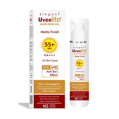 Солнцезащитный гель для лица и тела ELEGANT COSMED Солнцезащитный гель SPF 55 с матовым эффектом для всех типов кожи Uveelite 50.0