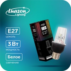 Лампа светодиодная строб, прозрачная, е27, 4led, 3 вт, 220 в, 6500к, белое свечение Luazon Lighting