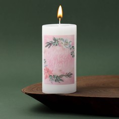 Новогодняя свеча-столбик Зимнее волшебство