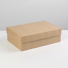 Коробка подарочная складная крафтовая, упаковка, 30 х 20 х 9 см Дарите Счастье
