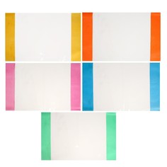 Набор обложек для тетрадей и дневников, 5 штук - 5 цветов, 355 х 230 мм, плотность 110 мкр, прозрачная, клапан цветной Calligrata