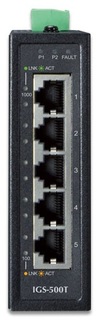 Коммутатор Planet IGS-500T IP30 Compact size 5-Port 10/100/1000T Gigabit Ethernet Switch