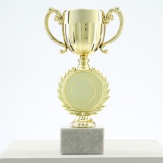Кубок 186, наградная фигура, золото, подставка камень, 17,5 х 9,5 х 6,2 см Командор