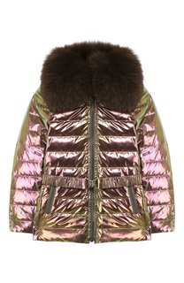 Куртка с меховой отделкой Yves Salomon Enfant