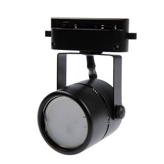 Трековый светильник под лампу gu5.3, круглый, корпус черный NO Brand