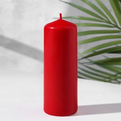 Свеча - цилиндр, 4х12 см, 15 ч. красная Богатство Аромата