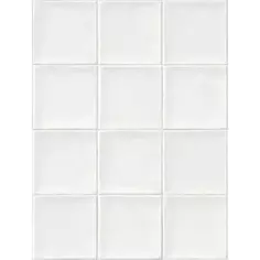 Стеновая панель ПВХ Плитка белая 2700x375x8 мм 1.013 м² Без бренда