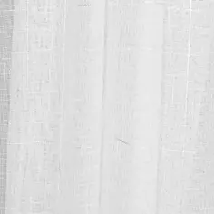 Тюль 1 м/п Клетка лен с утяжелителем 280 см цвет белый Без бренда