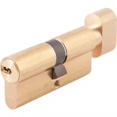 Цилиндр Abus KD6MM Z30/K40, 30x40 мм, ключ/вертушка, цвет золото