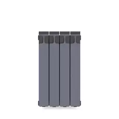 Радиатор Rifar Monolit 500 4 секции боковое подключение биметалл цвет серый
