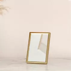 Зеркало декоративное настольное Inspire Lila 11x16 см цвет золотой Без бренда