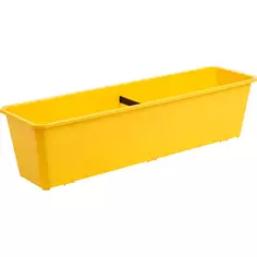 Ящик балконный Idiland 60x17x15 см пластик цвет жёлтый Без бренда