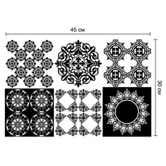 Deco-стикеры Арабеска 15x15 см Без бренда