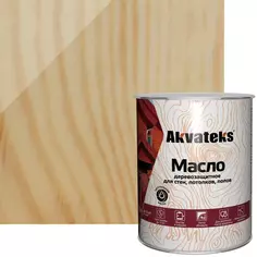 Масло деревозащитное для стен и потолков Akvateks цвет прозрачный 0.75 л Без бренда