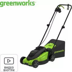 Газонокосилка электрическая Greenworks 2517807 1200 Вт 32 см