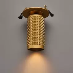 Светильник точечный встраиваемый Novotech Over Mais 370750 под отверстие 70 мм, 2.5 м², цвет золотой
