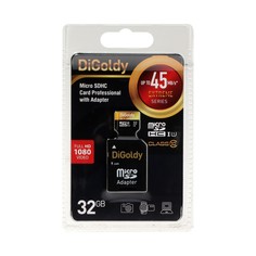 Карта памяти digoldy microsd, 32 гб, sdhc, uhs-1, класс 10, 45 мб/с, с адаптером sd NO Brand