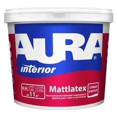 Краски для стен и потолков краска в/д AURA Mattlatex моющаяся 0,9л TR бесцвет., арт.4607003919948