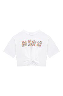 Хлопковая футболка MSGM kids