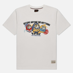 Мужская футболка Evisu Heritage Graffiti Daruma Bro Printed, цвет белый, размер XXL