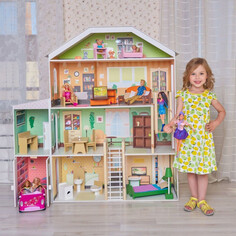 Кукольные домики и мебель Paremo Деревянный кукольный домик Поместье Николетта с мебелью (30 предметов)