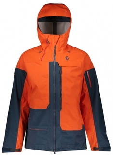 Куртка горнолыжная Scott Jacket Vertic 3L Tangerine Orange/Nightfall Blue