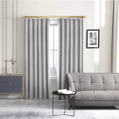 Штора на ленте блэкаут Столица текстиля Monaco 200x300 см цвет серый
