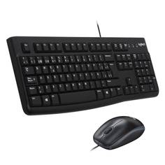 Клавиатура + мышь Logitech MK120 черный/серый USB (920-002562)