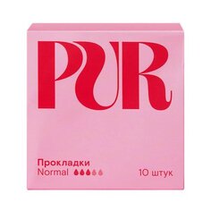 Женские гигиенические прокладки Purpur, ультра тонкие, 3 капли, 10 штук