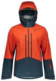 Куртка горнолыжная Scott Jacket Explorair 3L Tangerine Orange/Nightfall Blue