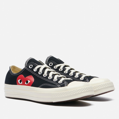 Мужские кеды Converse x Comme des Garcons Play Chuck 70 Low, цвет чёрный