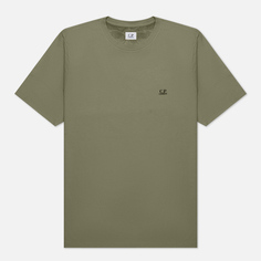Мужская футболка C.P. Company 30/1 Jersey Goggle Print Logo, цвет зелёный