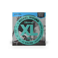 D&#039;ADDARIO EXL158 NICKEL WOUND BARITONE LIGHT 13-62 струны для электрогитары (баритон), никелерованная сталь, 13-62 D'addario