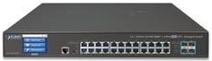 Коммутатор PoE Planet GS-5220-24T4XV L2+ 24-Port 10/100/1000T + 4-Port 10G SFP+ Managed Ethernet Switch with LCD Touch Screen