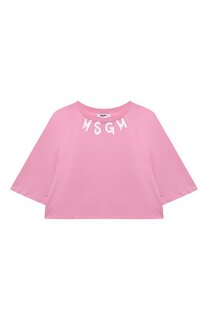 Хлопковая футболка MSGM kids