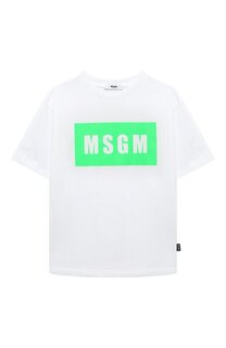 Хлопковая футболка MSGM kids