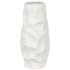 Ваза для сухоцветов керамика, настольная, 26х12 см, Вайб, Y4-6531, белая
