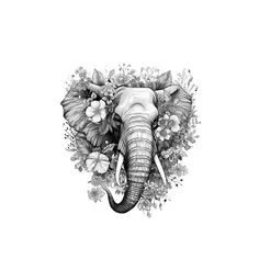 Постер Слон в цветах 21x29.7 см Арт Дизайн