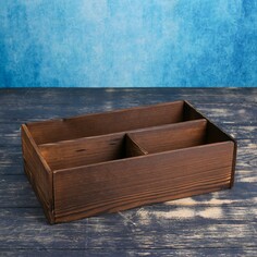 Ящик деревянный 20.5×34.5×10 см подарочный комодик, брашированный Дарим Красиво