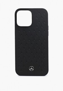 Чехол для iPhone Mercedes-Benz 13 Pro Max Genuine leather Stars Hard Black