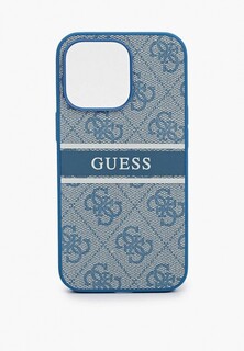 Чехол для iPhone Guess 13 Pro, PU 4G Stripe printed logo Hard Blue