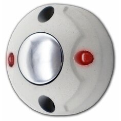 Кнопка выхода Олевс PUSHka (белый) накладная, НО, 12В, 0.1А, металл, 2-цветная подсветка, 40х20 мм