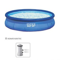 Бассейн надувной Intex, 305х76 см, Easy Set, 28122NP, фильтр-насос, 3853 л