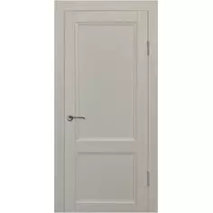 Дверь межкомнатная Рондо глухая Hardflex ламинация цвет серый жемчуг 60x200 см (с замком и петлями) МАРИО РИОЛИ
